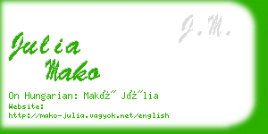 julia mako business card